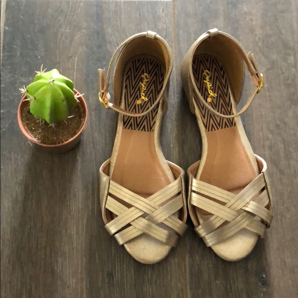 Metallic Champagne Sandals